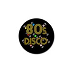  80s disco vinyl records Golf Ball Marker Front