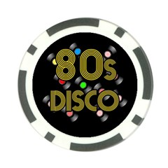  80s Disco Vinyl Records Poker Chip Card Guard by Valentinaart