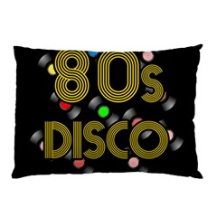  80s Disco Vinyl Records Pillow Case by Valentinaart