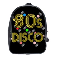  80s Disco Vinyl Records School Bags(large)  by Valentinaart