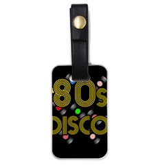  80s Disco Vinyl Records Luggage Tags (one Side)  by Valentinaart