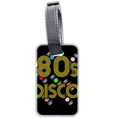  80s Disco Vinyl Records Luggage Tags (two Sides) by Valentinaart