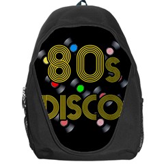  80s Disco Vinyl Records Backpack Bag by Valentinaart