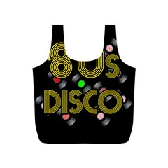  80s Disco Vinyl Records Full Print Recycle Bags (s)  by Valentinaart