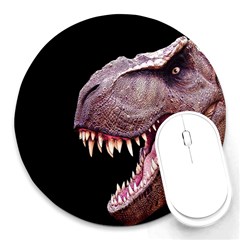 Dinosaurs T-rex Round Mousepads by Valentinaart