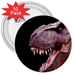 Dinosaurs T-rex 3  Buttons (10 Pack)  by Valentinaart