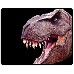 Dinosaurs T-rex Double Sided Fleece Blanket (medium)  by Valentinaart