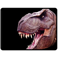 Dinosaurs T-rex Double Sided Fleece Blanket (large)  by Valentinaart