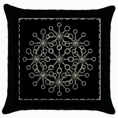 Ornate Chained Atrwork Throw Pillow Case (black) by dflcprints