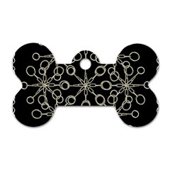 Ornate Chained Atrwork Dog Tag Bone (one Side) by dflcprints