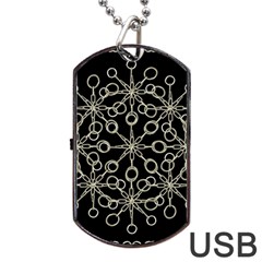 Ornate Chained Atrwork Dog Tag Usb Flash (one Side) by dflcprints