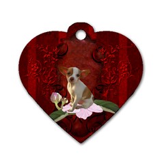 Sweet Little Chihuahua Dog Tag Heart (one Side) by FantasyWorld7