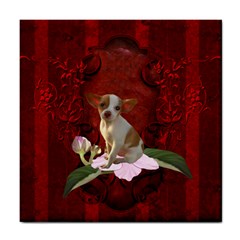 Sweet Little Chihuahua Tile Coasters by FantasyWorld7