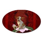 Sweet Little Chihuahua Oval Magnet Front