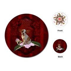 Sweet Little Chihuahua Playing Cards (round)  by FantasyWorld7