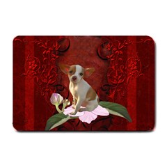 Sweet Little Chihuahua Small Doormat  by FantasyWorld7