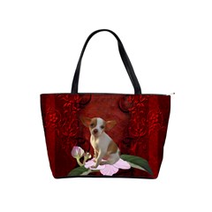 Sweet Little Chihuahua Shoulder Handbags by FantasyWorld7