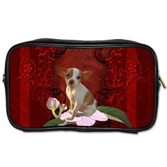 Sweet Little Chihuahua Toiletries Bags by FantasyWorld7