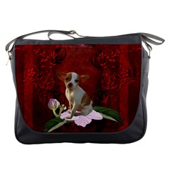 Sweet Little Chihuahua Messenger Bags by FantasyWorld7