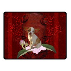 Sweet Little Chihuahua Double Sided Fleece Blanket (small)  by FantasyWorld7