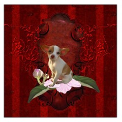 Sweet Little Chihuahua Large Satin Scarf (square) by FantasyWorld7