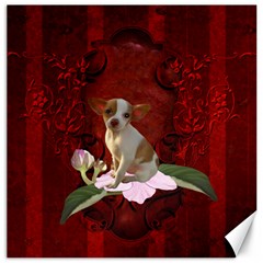 Sweet Little Chihuahua Canvas 20  X 20   by FantasyWorld7