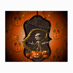 Halloween, Funny Mummy With Pumpkins Small Glasses Cloth (2-side) by FantasyWorld7