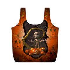 Halloween, Funny Mummy With Pumpkins Full Print Recycle Bags (m)  by FantasyWorld7