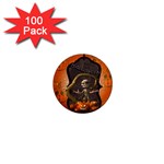 Halloween, Funny Mummy With Pumpkins 1  Mini Magnets (100 pack)  Front