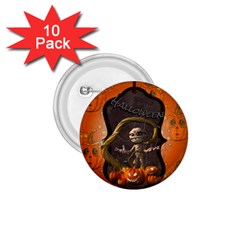 Halloween, Funny Mummy With Pumpkins 1 75  Buttons (10 Pack) by FantasyWorld7