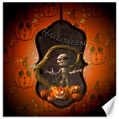 Halloween, Funny Mummy With Pumpkins Canvas 20  X 20   by FantasyWorld7