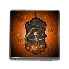 Halloween, Funny Mummy With Pumpkins Memory Card Reader (square) by FantasyWorld7