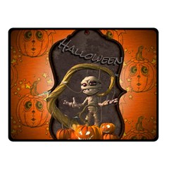 Halloween, Funny Mummy With Pumpkins Fleece Blanket (small) by FantasyWorld7