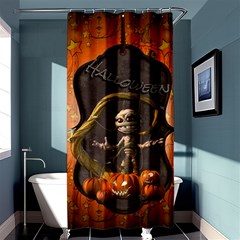 Halloween, Funny Mummy With Pumpkins Shower Curtain 36  X 72  (stall)  by FantasyWorld7