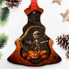 Halloween, Funny Mummy With Pumpkins Ornament (christmas Tree)  by FantasyWorld7