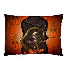 Halloween, Funny Mummy With Pumpkins Pillow Case (two Sides) by FantasyWorld7