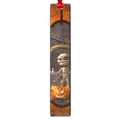 Halloween, Funny Mummy With Pumpkins Large Book Marks by FantasyWorld7