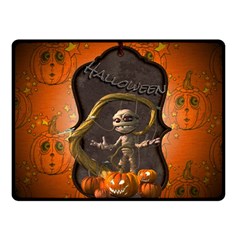 Halloween, Funny Mummy With Pumpkins Double Sided Fleece Blanket (small)  by FantasyWorld7