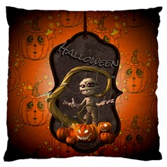 Halloween, Funny Mummy With Pumpkins Standard Flano Cushion Case (one Side) by FantasyWorld7