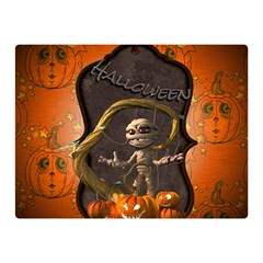 Halloween, Funny Mummy With Pumpkins Double Sided Flano Blanket (mini)  by FantasyWorld7