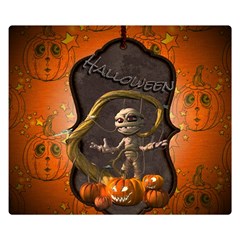 Halloween, Funny Mummy With Pumpkins Double Sided Flano Blanket (small)  by FantasyWorld7