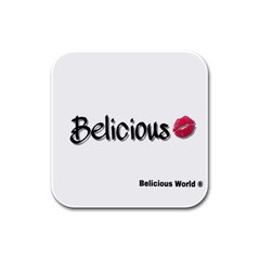 Belicious Logo Rubber Square Coaster (4 pack) 