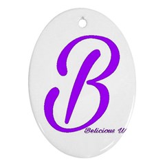 Belicious World  b  Purple Ornament (oval) by beliciousworld