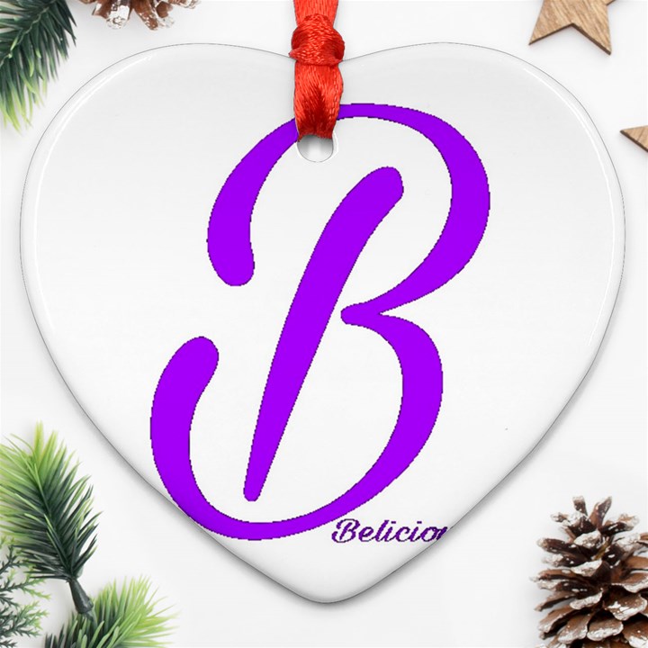 Belicious World  B  purple Ornament (Heart)