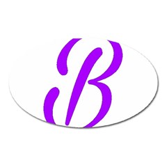 Belicious World  B  purple Oval Magnet