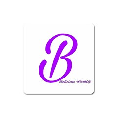 Belicious World  b  Purple Square Magnet by beliciousworld