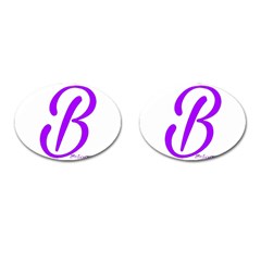 Belicious World  b  Purple Cufflinks (oval)