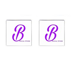 Belicious World  b  Purple Cufflinks (square) by beliciousworld