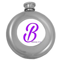 Belicious World  b  Purple Round Hip Flask (5 Oz)