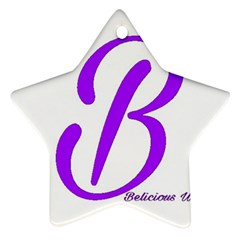 Belicious World  B  purple Star Ornament (Two Sides)